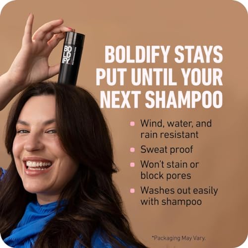 BOLDIFY Hair Fibers (56g) - Fill In Thinning and Fine Hair for an Instantly Fuller, Thicker Look - 14 Shades for Women & Men - Ash Brown