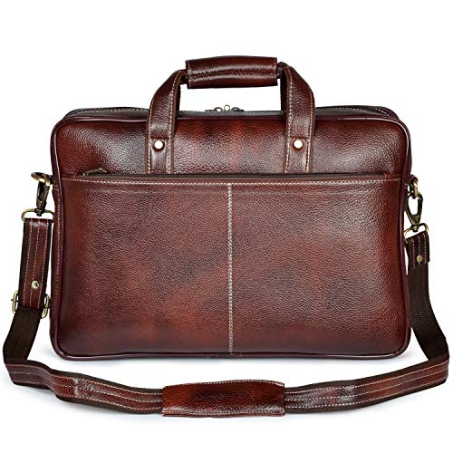 Image of WildHorn Leather Laptop Messenger Bag for Men I Dimension : L-15 inch W-6 inch H-11 inch