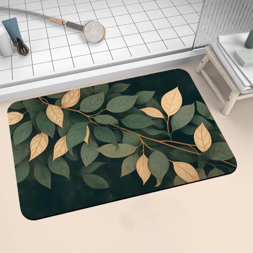 Tapis de douche antidérapant en microfibre douce style pierre - 2