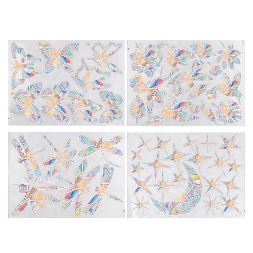 Adesivi Finestre Fiori 3 Pezzi - Prisma Suncatcher Effetto Arcobaleno, Anti-Collisione Uccelli - Foto 4