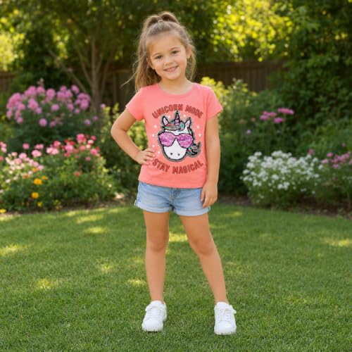 Image of Flip Sequin Unicorn Shirt Tee for Girls 3-12 Years