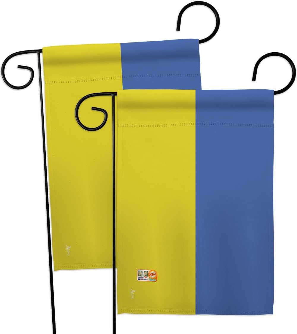 Ukraine House Flag Dowel Set Regional Nationality Nation International World Country Particular Area Small Decorative Gift Yard Banner Double-Sided Made In USA 28 X 40