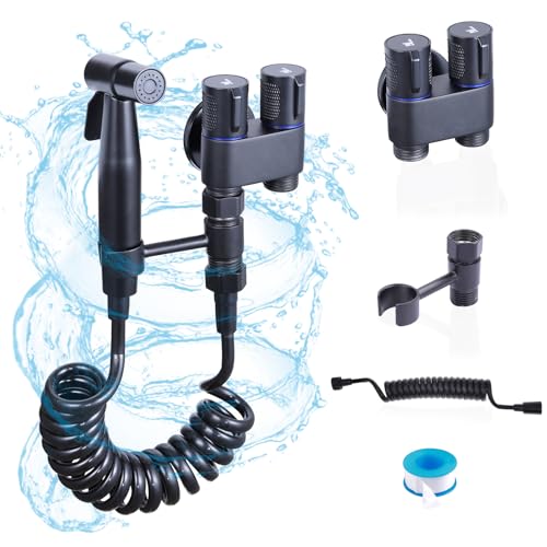 Peisaluo Handheld Toilet Bidet Sprayer Kit Black