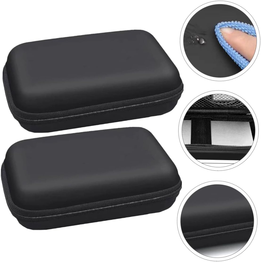 2pcs Digital Accessory Bags Eva Storage Bag Hard Drive Cases Case Drop Safe