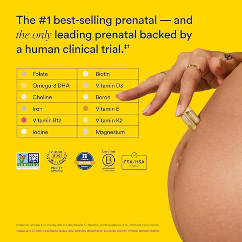 Ritual Essential for Women Prenatal Multivitamin: Folate & Choline for Neural Tube Support, Omega-3 DHA for Fetal Brain Development, Iron, Calcium-Helper D3 & K2, Non-GMO, Vegan, Mint, 30 Days - Image 3