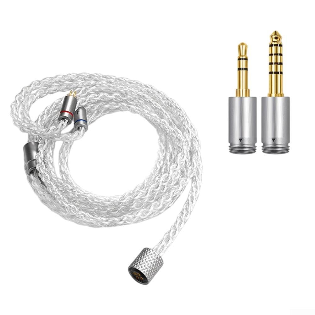 Câble de casque argenté pour systèmes Hi-Fi (2 en 1)