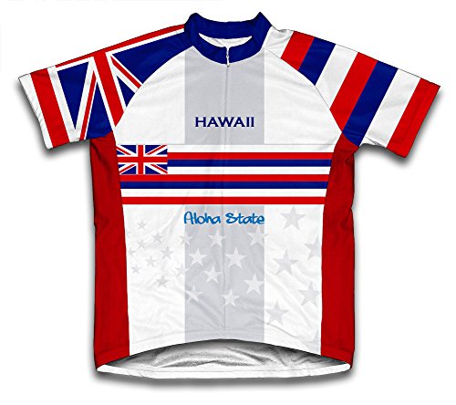 ScudoPro Hawaii Flag Men’s Short Sleeve Cycling Jersey L