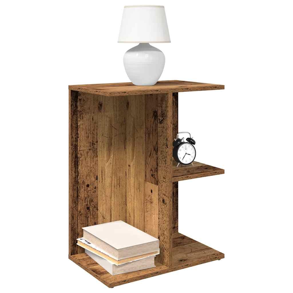 Stoliki nocne, 2 szt. wygląd starego drewna 46,5 x 29 x 61 cm, materiał drewnopochodny, stolik pomocniczy, nowoczesny design, wytrzymała półka, łatwa w pielęgnacji