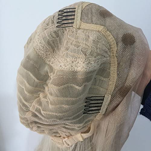 Perruque blonde thermorésistante 150% de densité lace front