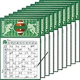 Zonon 10 Pieces Football Squares Grid Posters 100 Grids Score Tracking