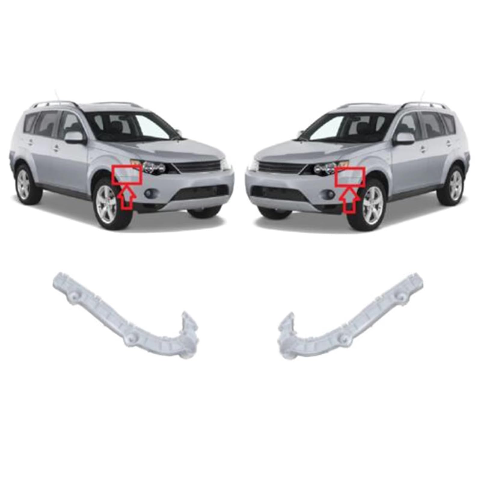 Supporto Fisso Paraurti Anteriore Compatibile Con Mitsubishi Per Outlander 2007 2008 2009 Paraurti Anteriore Sinistro Destro Staffa Superiore Parti Di Ricambio 6400A587 6400A588