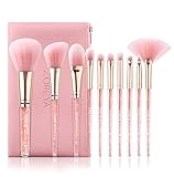 Z'oreya Concealer Blending Professional Makeup Brushes 10pcs Soft Synthetic Hair Blush Foundation Eye Shadow Fan Brush