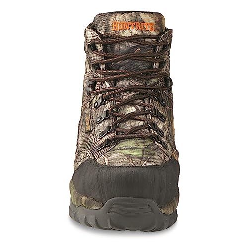 Huntrite Guidelight 6" Waterproof Hunting Boots For Men, Hiking, Climbing, Trekking Lace-Up Shoes With Thick Rubber Sole, Mossy Oak Country Dna, 8D (Medium) #TOP3