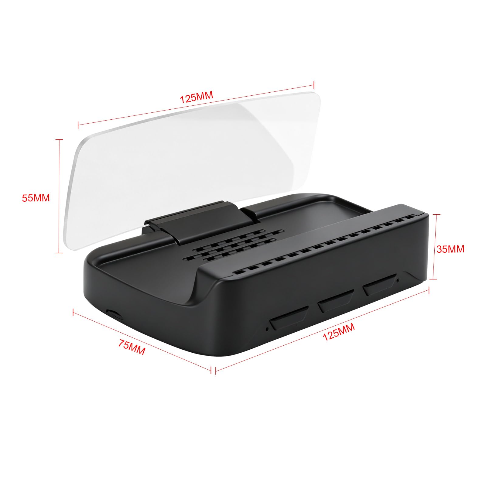 VIVIHUD V3-SE Bezprzewodowy CarPlay Android Samochód Samochód HUD Head-Up Wyświetlacz Klaster Ekran HD Odbłyśnik Bluetooth OBD2 GPS Prędkościomierz Plug-and-Play Inteligentna Automatyczna Jasność