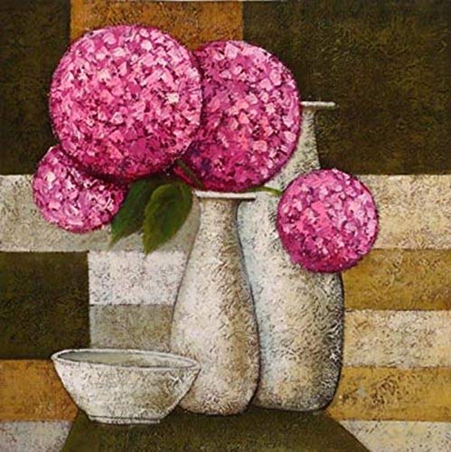BUY ART FOR LESS Hydrangeas with Vase I by Robert Downs 12 X 12 Poster