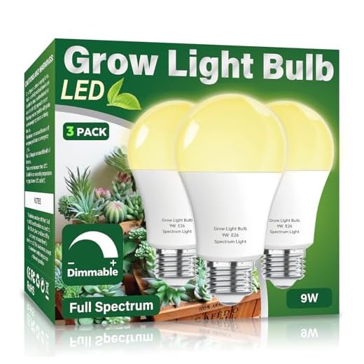 3 Pack A19 Full Spectrum LED Plant Light Bulb Indoor Grow Light Bulb, E26 110V 9W Grow Bulb Replace up to 100W, Plant Bulb for Indoor Plants, Flowers, Greenhouse, Indore Garden, Hydroponic