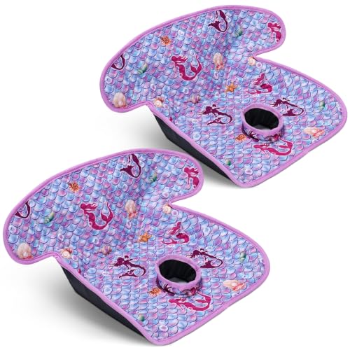 Image of COOLBEBE Car Seat Protector for Potty Training, 2 Pack Dry Waterproof Car Seat Liner Toilet Training, Piddle Pads Cover Car Seat Pad for Strollers & Carseat (Mermaid, 2PC)