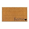 PLUS Haven Coco Coir Home Entrance Door Mat Home Sweet Home Welcome Mat - Heavy Duty Doormat for Outdoor & Indoor Use (Home)