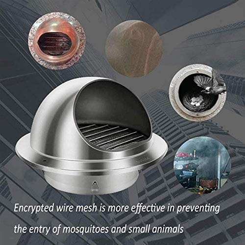 Chapeau de cheminée inox durable avec déflecteur