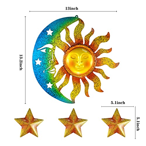 Yardancer Sun Moon Star Wall Art Sculpture Decor thumb #1