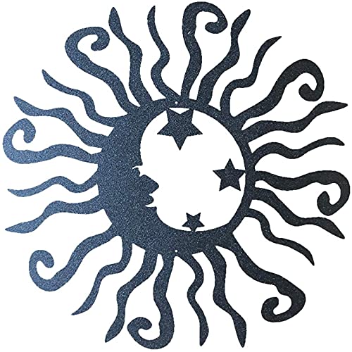 Yudanny Metall Wand Kunst Dekor Hängen Mond Sonne Form Dekoration für Wohnzimmer Schlafzimmer Cover