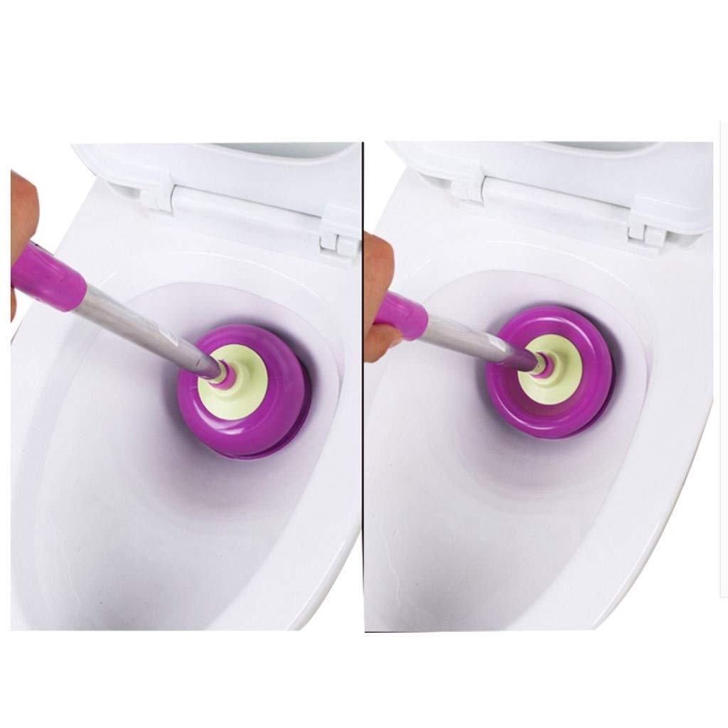 Desatascador Émbolo de Goma para Inodoro de Alta Resistencia con Mango Largo de Acero Inoxidable para asegurar el Inodoro y la alcantarilla bloqueados (54 cm) Desatascador de baño