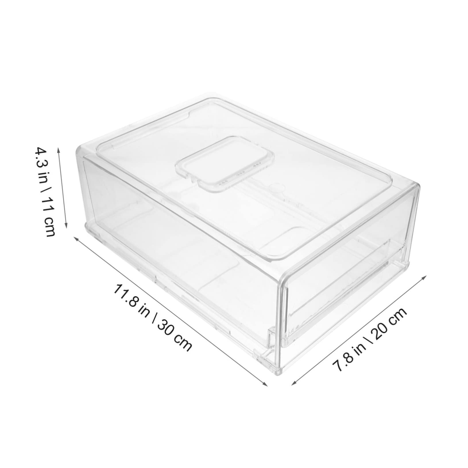 Contenitore Organizer Frigorifero a Cassetto Impilabile Bianco