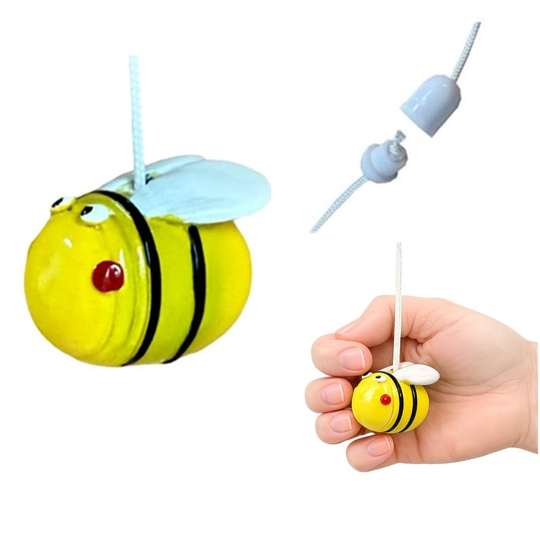 Lowgy White Cute Bumble Bee Light Pull With Cord & Connector For Easy Fitting - Choice Of Cords & Connectors