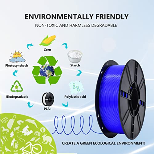 Image of iBOSS PLA Plus (PLA+) 3D Printer Filament 1.75mm,1kg Spool (2.2lbs) Toughness Enhanced 3D Printing Filament,Dimensional Accuracy + /- 0.02mm,1.75mm PLA Plus Filament,Fit Most FDM Printer(Dark Blue)