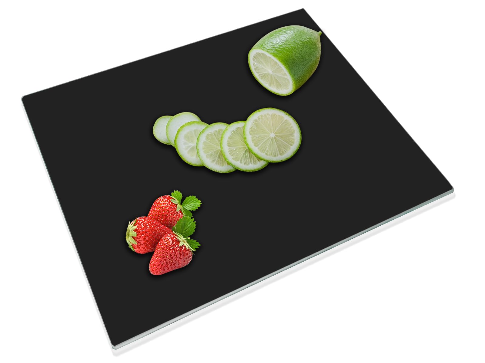 JAMBALAY Tempered Glass Cutting Board for Kitchen, 16"x12" Black Glass Cutting Board, Black Glass Chopping Board with Rubber Non Slip Feet, Heat Resistant, Shatter Resistant, Dishwasher Safe… (B099S3CZRW) Amazon Price History, Amazon Price Tracker
