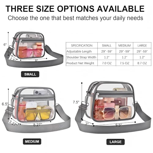 Image of USPECLARE Clear Bag for Stadium Events Clear Sports Fan Handbags Purses