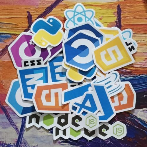 Programming Language Stickers Pack, 11 Pieces, Waterproof Tech Logos ...