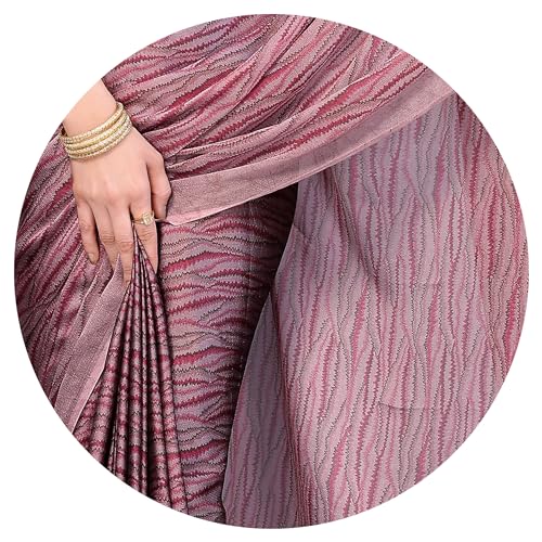 Image of MIRCHI FASHION Saree for Woman | Chiffon Block Printed Lightweight Daily Wear Sarees with Blouse