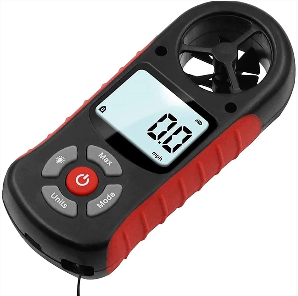 Handheld Anemometer, Air Flow Meter, Wind Meter for Measuring Wind Speed Temperature/Air Flow/Humidity for HVAC Vents, Drone Flying