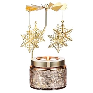 Gifts for Women Birthday Gifts for Mom Daughter Sister Wife Unique Easter Gift for Friend Women Rotatable Scented Candles Gift for Mothers Day Anniversary Christmas Snowflake