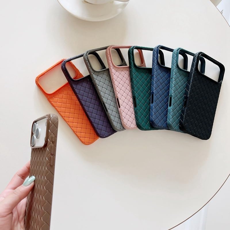 Miniatura 5 de Designed for iPhone Case,Solid Color Weave Pattern Case (iPhone 11,Black)