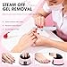 2 In 1 Automatic Upgraded Acetone Steam Gel Nail Polish Remover, Remove Fingernail And Toenail Gel Electric Steam Removal Machine Set, Without Harming Hands Feet Nail Art Tools Nail Gel Remover (Pink)