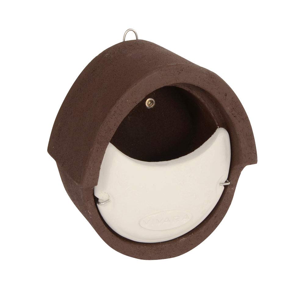 CJ Wildlife Nistkasten – Vogelnistkasten für draußen wetterfest – Holzbeton Woodstone Braun – für Rotkehlchen Zaunkönige – langlebig, isoliert, atmungsaktiv