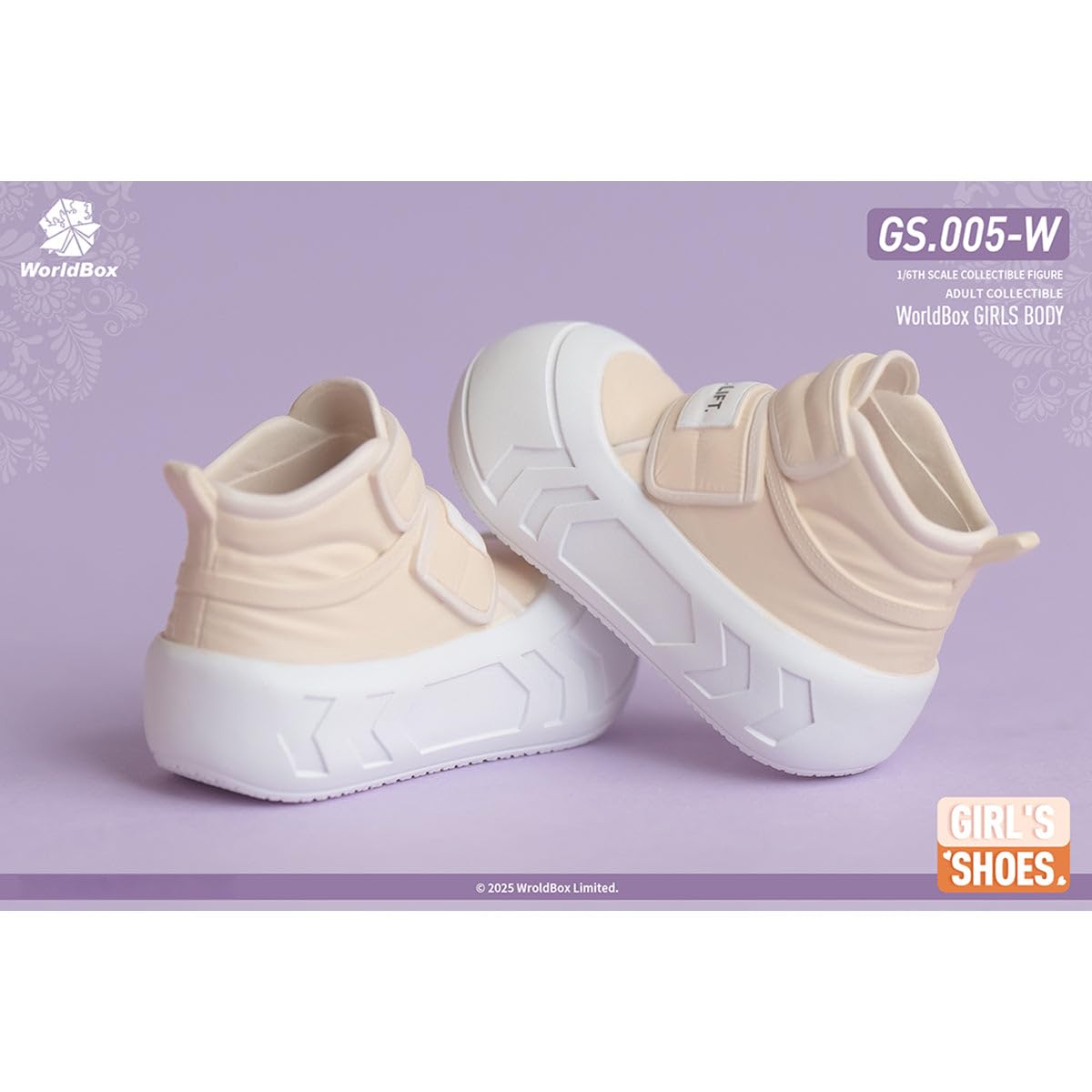 HiPlay Worldbox Scarpe da Donna Stivali Beige Accessorio per Bambola Adatto a Figure in Scala 1/6 12 Pollici