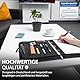 Vebon® Schreibmappe Ringbuch A4 Berlin I Reißverschluss + Klemmbrett I Konferenzmappe + Laptoptasche I extra Stauraum I Schwarz I Kunstleder