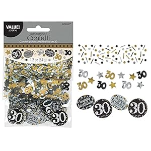 Amscan 360187 – Konfetti 30 Sparkling Celebration, 34 g, Streudeko, Happy Birthday, Geburtstag, Tischdekoration