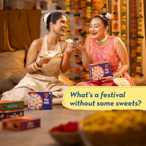 Image of GO DESi Classic Kaju Katli -180 grams | No Artificial Flavours | Rich, Nutty Taste | Sweets | Mithai