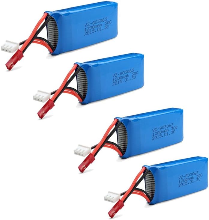 UUMART YiZhan Tarantula X6 RC Quadcopter Spare Parts 4PCS 7.4V 1200mah Battery