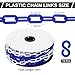 PATIKIL Blue/White Plastic Chain, 92 ft 6mm Safety Barrier Chain Large Plastic Chain Long for Crowd Control, Queue Line, Parking, Fence, Gate, Concert, Construction Site Decoration