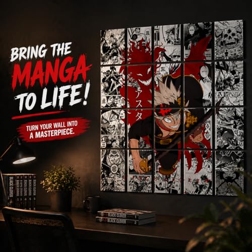 Image of VEENSHI set of 20 black clover wall poster anime posters - 12x8 inch - 300 GSM poster
