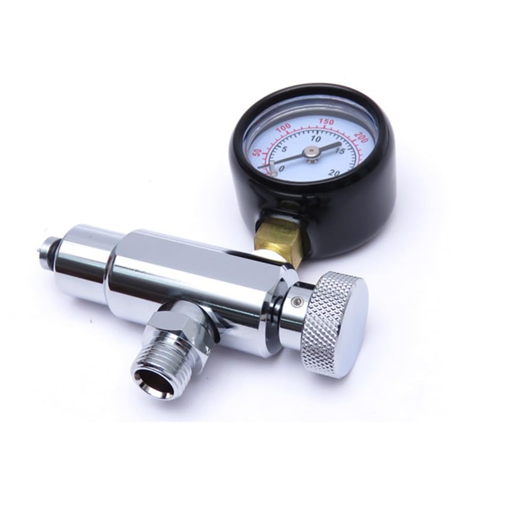Herramienta de ajuste de regulador de buceo con calibre de 300 PSI, kit de reparación de buceo de segunda etapa para manguera de alta presión, nailon negro