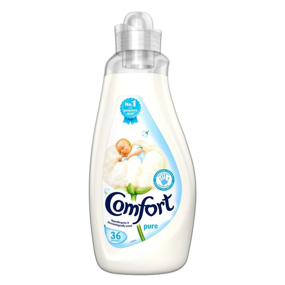 Comfort Dermatologically tested Pure suitable for the whole family's clothes Fabric Conditioner gentle next to sensitive skin 36 Wash 1.26 l