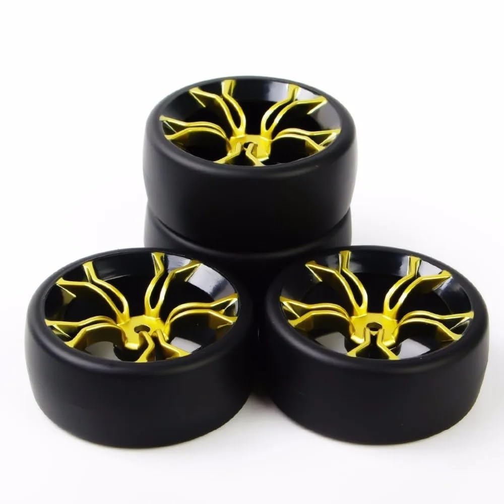 Pneumatici e cerchioni da deriva in scala 1/10 con offset da 6 mm e esagono da 12 mm per accessori RC on-road compatibili per auto