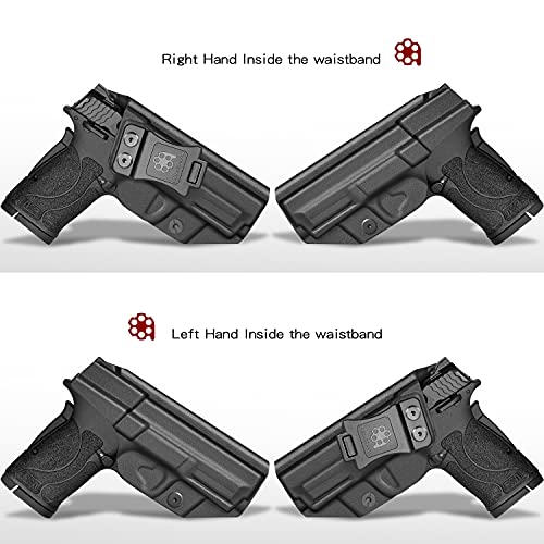 S&W M&P 380 Shield EZ Holster IWB Kydex Fit: Smith & Wesson M&P 380 Shield EZ Pistol - Inside Waistband Concealed Carry – Adjustable Cant & 'Posi-Click' Retention - US Made - No Wear - No Jitter