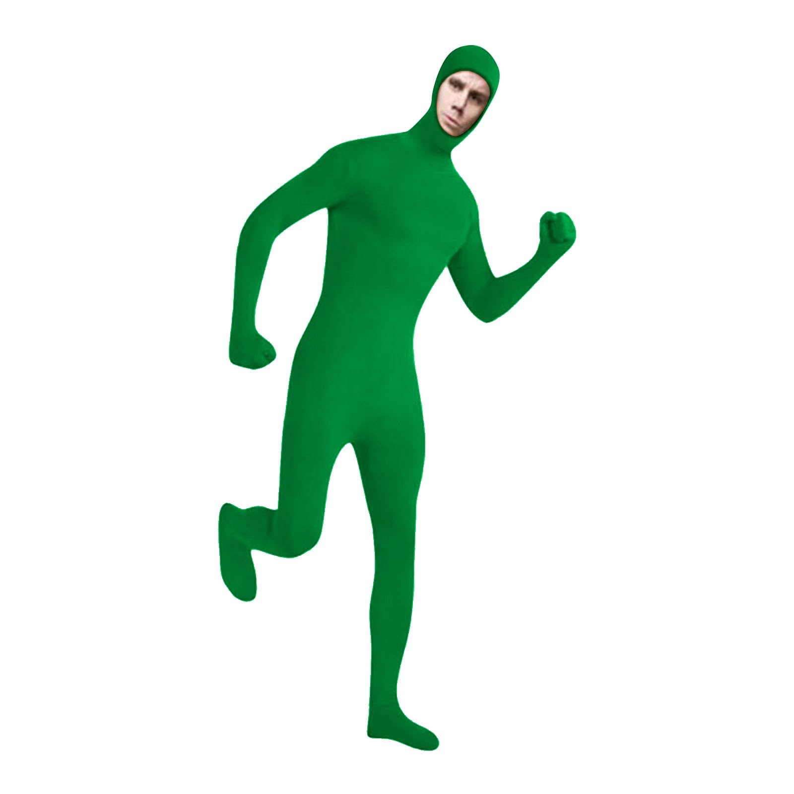 Halloween Stealth Suit for Adults and Kids Unisex Bodysuit for Stage Performance and Costume Events Lingerie Costume for Women Men Kids Cosplay (Green-A,L) โ image 1